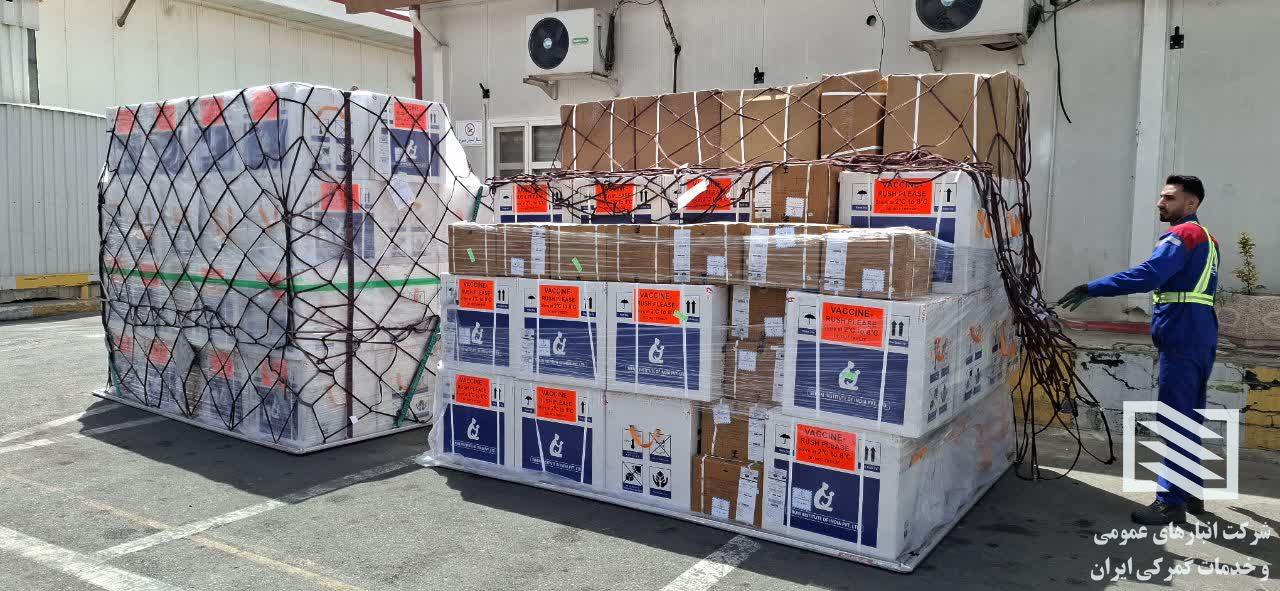 ورود ۱۴۲۹ کارتن واکسن فلج اطفال به  انبارهای تخصصی و دما دار ۲ تا ۸ درجه حوزه دو تجاری شرکت انبارهای عمومی و خدمات گمرکی فرودگاه امام خمینی(ره) 5