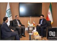 نشست دکتر سیامک حسنی، عضو هیات مدیره و سرپرست شرکت انبارهای عمومی ایران با مدیر روابط عمومی شرکت سرمایه‌گذاری آتیه صبا 3