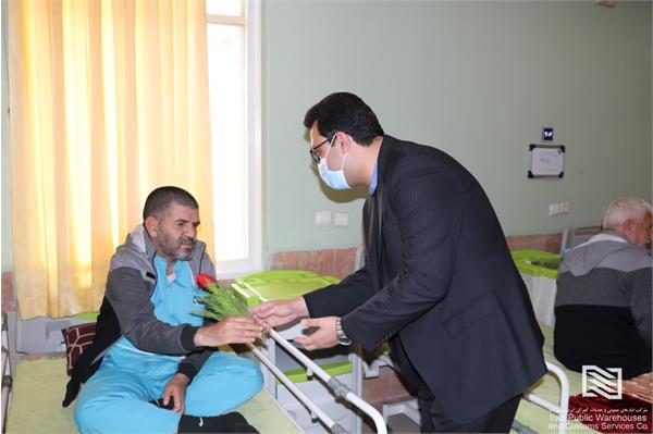 حضور مدیرعامل شرکت انبارهای عمومی امام خمینی(ع) در آسایشگاه جانبازان بیمارستان میلاد شهریار